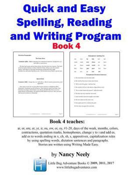 Paperback Quick and Easy Spelling, Reading and Writing Program Book 4 Book