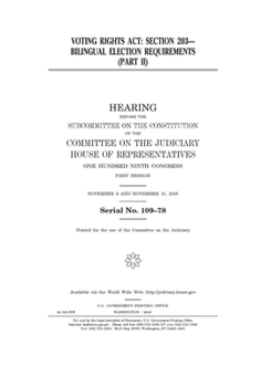 Voting Rights Act: section 203, bilingual election requirements