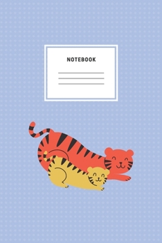 Notebook: Two Cute Tigers Little Lions Notebook And Composition Book Journal Soft Cover Lined Planner Diary With Cute Pet Animal