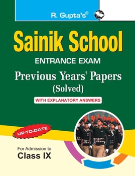 Paperback Sainik School: Previous Years' Papers (Paper I & II) with Explanatory Answers (For Class IX) Book
