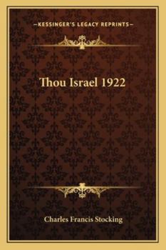 Paperback Thou Israel 1922 Book