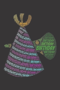 Birthday: Notebook, Journal | Lined Paper | 120 Pages DIN A5 (6 x 9") | Notes, Drawings, Planer, Diary, Organization | Word Cloud Present