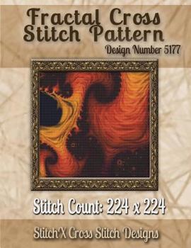Paperback Fractal Cross Stitch Pattern: Design No. 5177 Book