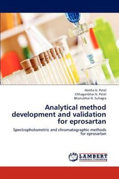 Paperback Analytical method development and validation for eprosartan Book