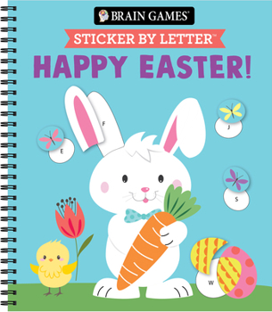 Spiral-bound Brain Games - Sticker by Letter: Happy Easter! Book
