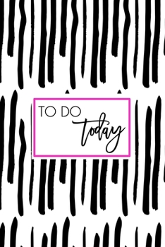 Paperback To Do Today: Hourly Planner Notebook in Black and Pink - Personal Organizer Book