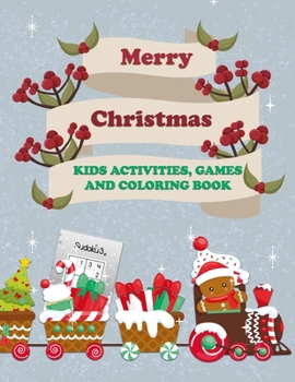 Paperback Merry Christmas Kids Activity, Games and Coloring Book