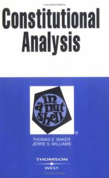 Paperback Constitutional Analysis in a Nutshell Book