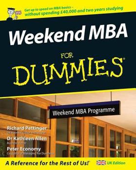 Paperback Weekend MBA for Dummies Book