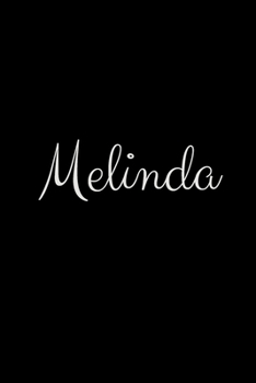 Melinda: notebook with the name on the cover, elegant, discreet, official notebook for notes