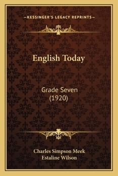 Paperback English Today: Grade Seven (1920) Book