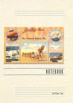 Paperback Vintage Lined Notebook Greetings from St. Simons Island Book
