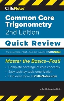 Paperback CliffsNotes Common Core Trigonometry: Quick Review Book