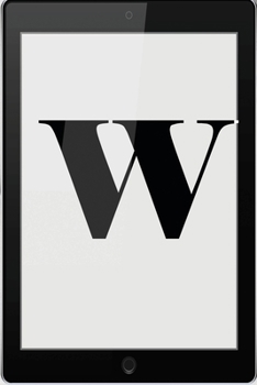 W: Personalized College Ruled Pages Notebook Journal Modern Black Tablet Tech Theme Bjournal Notepad Initial Monogram Letter W- Many Usage Handy Travel Size For Men Teens Boys