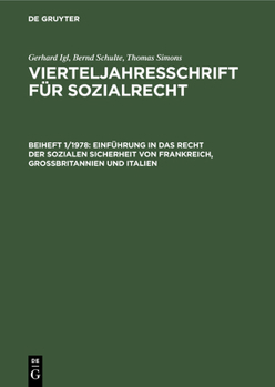 Hardcover Einführung in Das Recht Der Sozialen Sicherheit Von Frankreich, Großbritannien Und Italien [German] Book