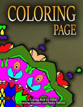 Paperback COLORING PAGE - Vol.4: adult coloring pages Book