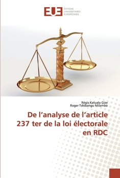 Paperback De l'analyse de l'article 237 ter de la loi électorale en RDC [French] Book