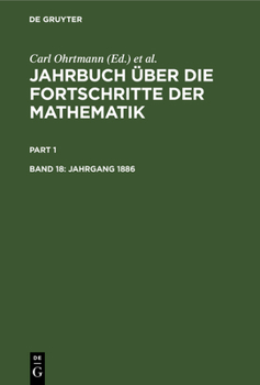 Hardcover Jahrgang 1886 [German] Book