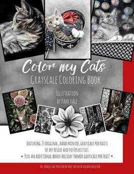 Paperback Color my Cats Grayscale Coloring Book