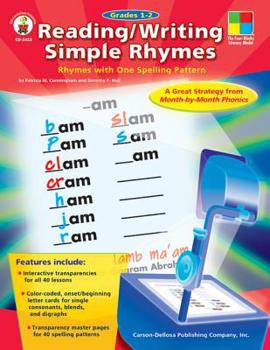 Paperback Reading/Writing Simple Rhymes, Grades 1 - 3: Rhymes with One Spelling Pattern [With Transparency(s)] Book