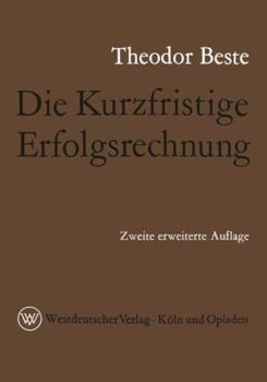 Paperback Die Kurzfristige Erfolgsrechnung [German] Book
