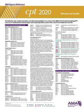 Paperback CPT 2020 Express Reference Coding Card: Behavioral Health Book