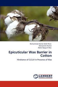 Paperback Epicuticular Wax Barrier in Cotton Book