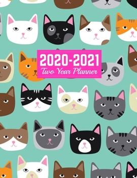 Paperback 2020-2021 Two Year Planner: Handy 24-Months Calendar, 2-Year Appointment Business Planners, Agenda Schedule Organizer Logbook and Journal - Art Co Book