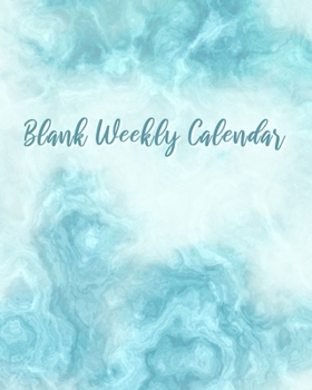 Paperback Blank Weekly Calendar: Monday through Friday undated 52-week planner Book