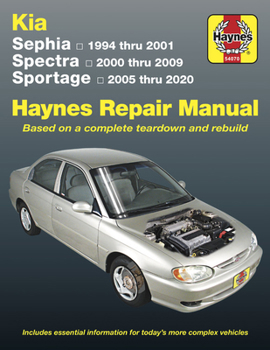 Paperback Kia Sephia 1994-01, Spectra 2000-09 & Sportage 2005-20 Book