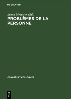 Hardcover Problèmes de la personne [French] Book