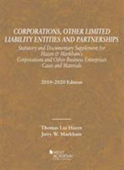 Paperback Corporations, Other Limited Liability Entities, Statutory and Documentary Supplement, 2019-2020 (Selected Statutes) Book