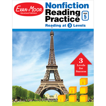 Paperback Nonfiction Reading Practice, Grade 5 Book