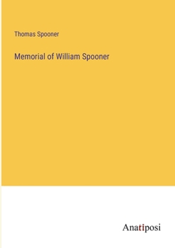 Paperback Memorial of William Spooner Book