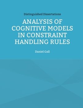 Paperback Analysis of Cognitive Models in Constraint Handling Rules Book
