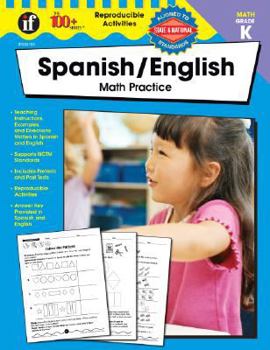 Paperback Spanish/English Math Practice, Grade K Book