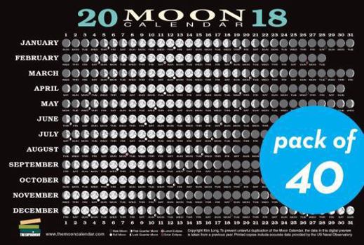 Cards 2018 Moon Calendar Card (40-Pack): Lunar Phases, Eclipses, and More! Book