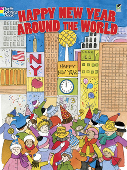 Paperback Happy New Year Around the World Coloring Book