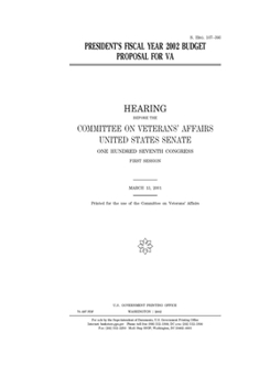 President’s fiscal year 2002 budget proposal for VA
