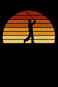 Golfer Notebook: Vintage Sunset Golfing 6 x 9 Dotted Dot Grid Journal Gift For Golfers And Golf Players (108 Pages)