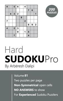 Paperback Hard Sudoku Pro: Book for Experienced Puzzlers (200 puzzles) Vol. 81 Book
