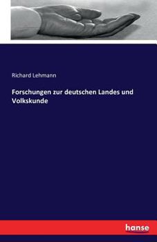 Paperback Forschungen zur deutschen Landes und Volkskunde [German] Book