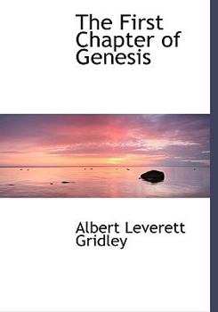 Hardcover The First Chapter of Genesis Book