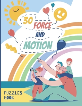 Paperback 30 Force And Motion Puzzles Book: Brain Games Puzzle Book For Adults And Seniors Large Print With Solution Book