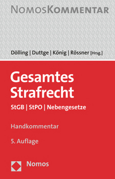 Hardcover Gesamtes Strafrecht: StGB / Stpo / Nebengesetze [German] Book