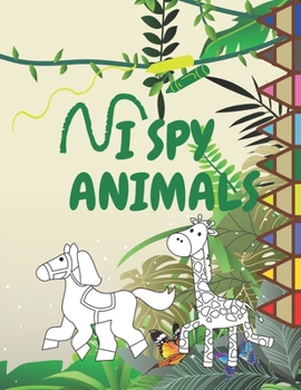 Paperback I Spy Animals: Coloring Book for Kids Book