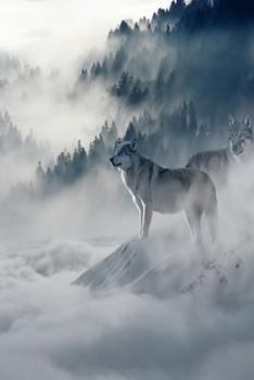 WOLVES IN THE FOG: Wolves hunt together for their preferred prey, large animals such as deer, elk, and moose. When they are successful, wolves do not ... can consume 20 pounds of meat at a sitting