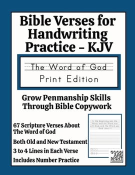 Paperback Bible Verses for Handwriting Practice - KJV: Word of God Print Edition Book