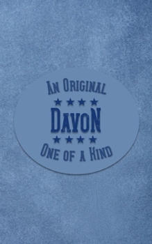 Paperback Davon: Personalized Writing Journal for Men Book