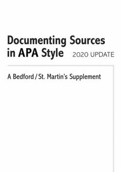 Paperback Documenting Sources in APA Style: 2020 Update Book
